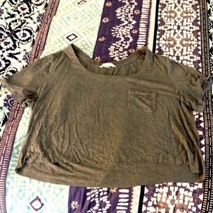 Soma Grey Tee Shirt Cropped super soft